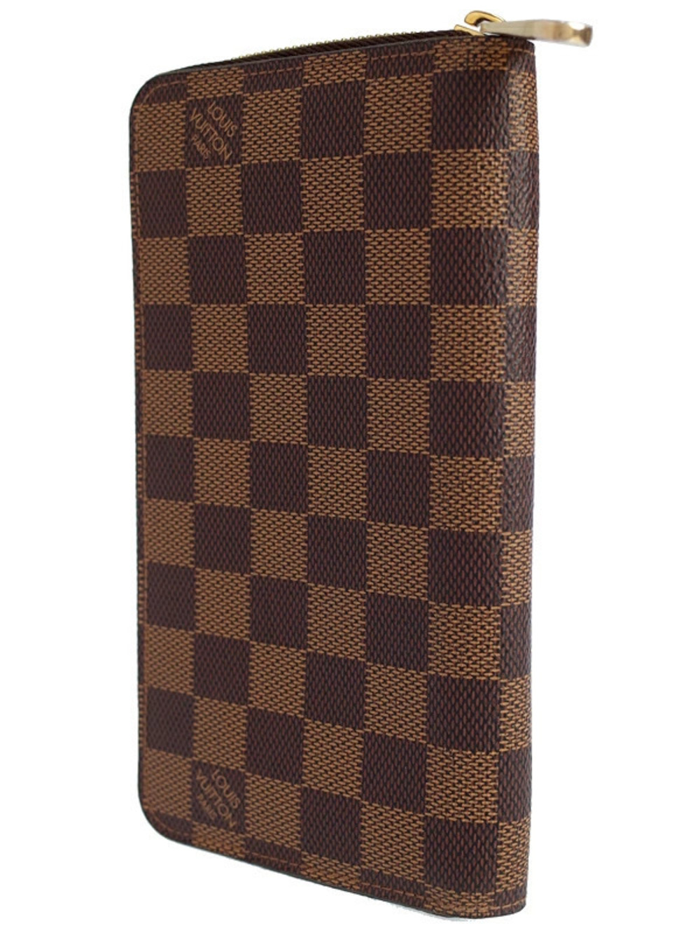 Louis Vuitton Long Damier Zipper Round Zippy Wallet Brown